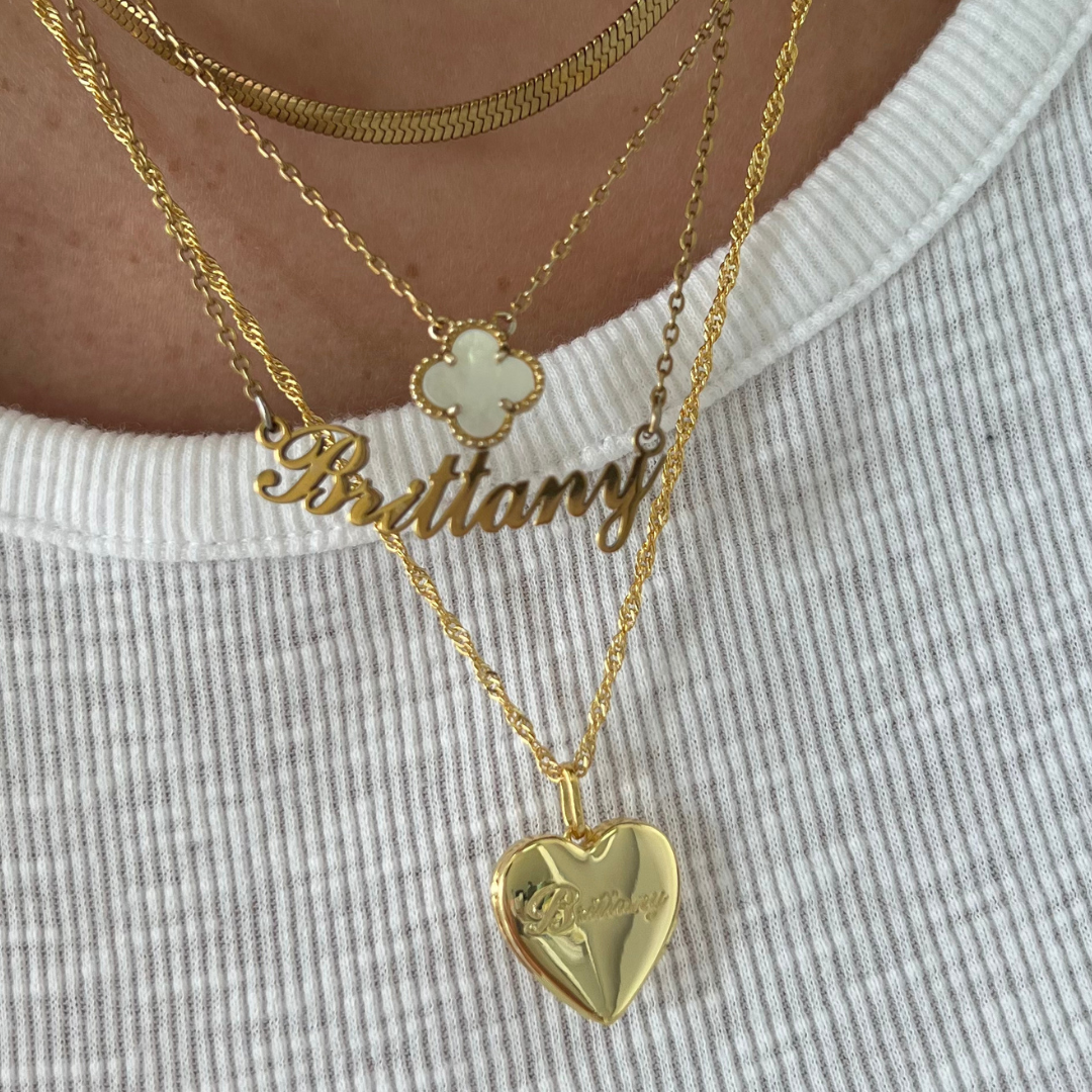 Custom/Personalized Heart Locket Necklace